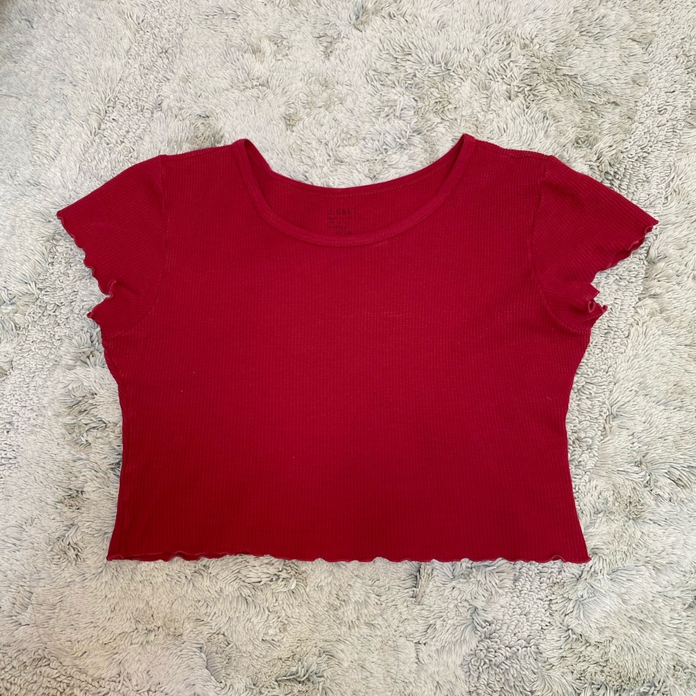 Brandy Melville super cute red crop top